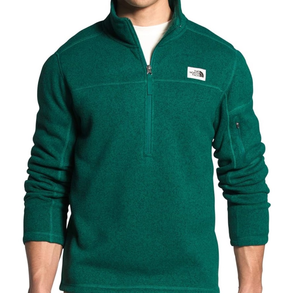 North Face Gordon Lyons 1/4 Zip (New, Medium, Evergreen Dark Heather)